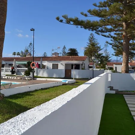 White Exclusive Bungalow. 2 Rooms, Garden & Pool. * Maspalomas (Gran Canaria)